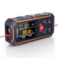 cigman cd-60r medidor de distancia laser bilateral 393ft120m pantalla retroiluminada a color recargable tipo-c herramie