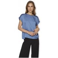 vila blusa noos top ellette - coronet blue para mujer