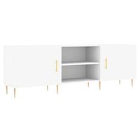 mueble para tv madera de ingenieria blanco 150x30x50 cm