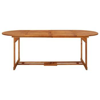 Mesa De Comedor Jardín | Mesa De Exterior 220x90x75 Cm Madera Maciza De Acacia