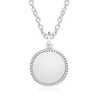 cadena de plata 925 con colgante circular grabable