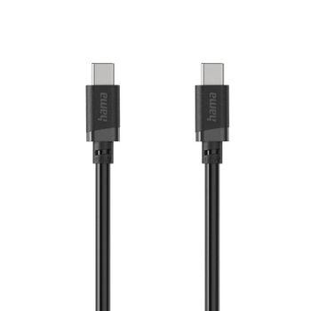 Cable USB-C a USB-C Hama 3 m USB 2.0 Negro