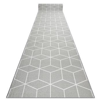 Alfombra De Pasillo Con Refuerzo De Goma Cube Cubo, Gris 57 Cm 57x910 Cm
