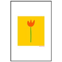 panorama cuadro enmarcado agatha ruiz de la prada tulipan fondo amarillo 70x100 cm