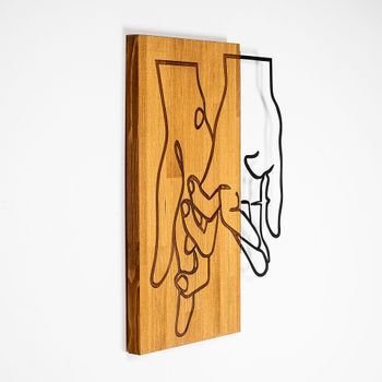 Decoración Pared De Madera Ma-279 Nogal Negro 58x45 Cm