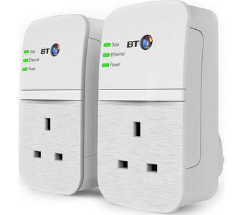 BT Broadband Extender Flex 600 Powerline Adapter Kit - Twin Pack