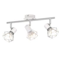 reithy - foco de techo de metal color blanco 49 cm 3 luces e14