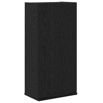 Armario De Pared Roble Negro 32x20x67 Cm Madera De Ingeniería