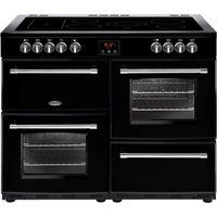 belling farmhouse 110e electric ceramic range cooker - black black