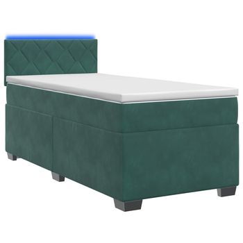 Cama Tapizada 190x90x88 Cm Terciopelo - Verde