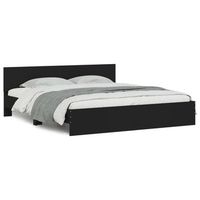 estructura de cama con cabecero negra 200x200 cm vidaxl