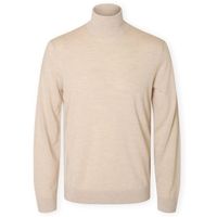 selected jersey noos tray roll neck knit - oatmeal para hombre