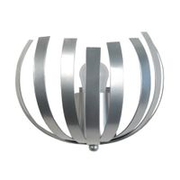 aplique de pared demi-globo metal aluminio
