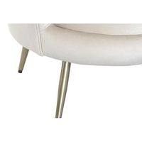 sofa poliester metal 130x77x83 crema