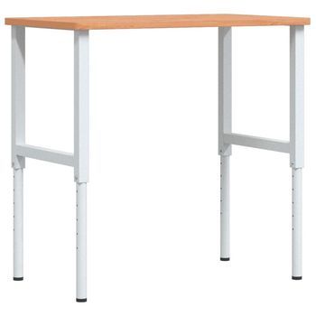 Banco De Trabajo | Mesa De Trabajo Rectangular Madera Maciza 100x60x(71,5-98) Cm