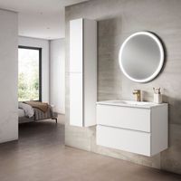 mueble coral 80 cm blanco mate pack mueble  lavabo