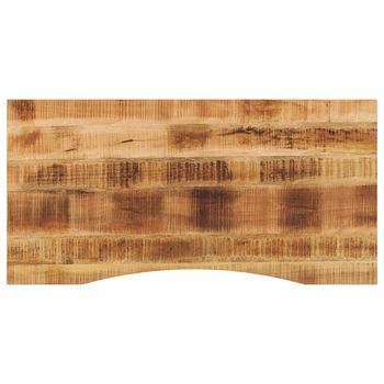 Tablero Escritorio Con Curva Madera Mango Rugosa 140x60x2,5 Cm Vidaxl