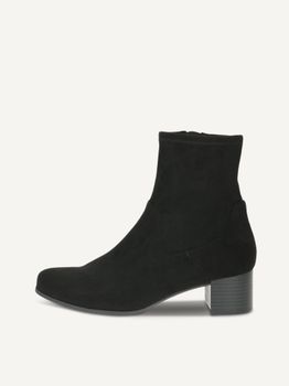 CAPRICE Bootie, black, made of Textiles with Block heel, Size 40