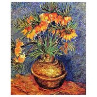 legendarte - cuadro lienzo impresion digital - fritillaries en un jarron de cobre - vincent van gogh - decoracion pared cm 50x60