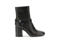 botines de piel napa con detalle de tobillera black