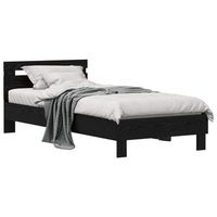 estructura de cama roble negro 75 x 190 cm madera de ingenieria vidaxl