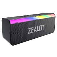 altavoz zealot s72 20w con bluetooth altavoz portatil controladores dobles de 52 mm audio 3d luz rgb tws bateria de 3000