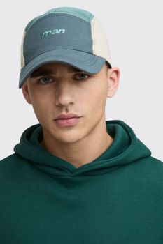 Gorra Man Ligera Con Panel De Nailon, Verde