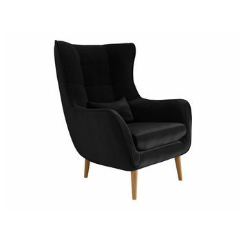 Sillón Comfivo 204, Negro, Tapiz, 106x80x95cm