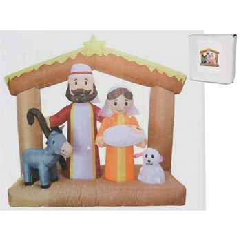 Hinchable Natividad Con 18 Led 180 Cm