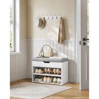 banco zapatero de 30 x 60 x 44 cm de color blanco nube