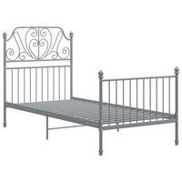 cama individual  cama para adultos  estructura de cama de metal gris 100x200 cm