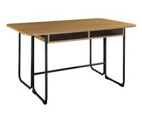 mesa escritorio moly color roble y negro