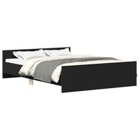 estructura de cama con cabecero piecero negro 120x190 cm vidaxl