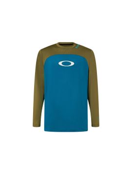 Camiseta de Ciclismo Oakley Free Ride Rc Ls Verde