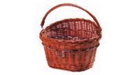 cremallera delantera klickfix wicker con asa y soporte de manillar marron