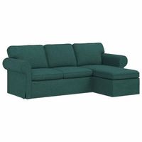 sofa verde oscuro 215 x 138 x 80 cm tela vidaxl