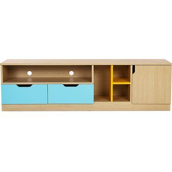 Mueble Tv De Madera - Diseño Escandinavo - Yani Multicolores