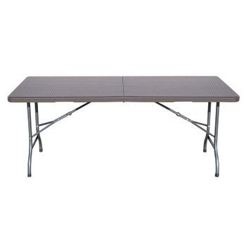 Mesa Multiusos De Ratán Plegable 179 X 74,5 X 72 Cm