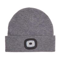 beanie hat with led light grey