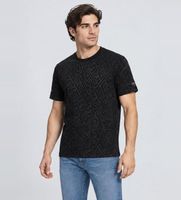 guess para hombre m6yi42k4228 camiseta jacquard allover azul s casual algodon manga corta