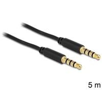 cable de audio delock 35 mm macho a macho 5 m negro