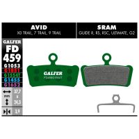 galfer  pastillas de freno pro compatible avid-sram  fd459g1554t  - pastillas de freno galfer con compuesto pro perfectas para descensos extremos donde los frenos se ven sometidos a altas