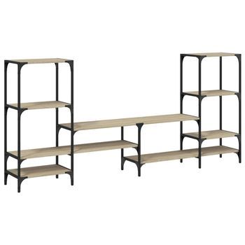 Mueble Tv | Mueble De Salón | Armario Tv Madera De Ingeniería Roble Sonoma 206,5x28,5x95 Cm