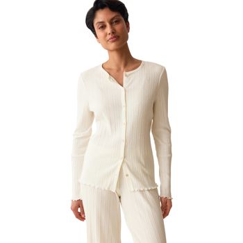 Triumph Chaqueta de punto Top de pijama abierto manga larga VERSATILE RIB para mujer