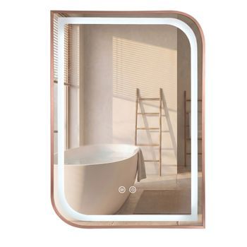 Espejo Zone Brush Rose Gold 70x50 Led