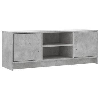 Mueble De Tv Madera De Ingeniería Gris Hormigón 102x30x37,5 Cm Vidaxl
