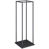 outsunny estante de lena metalico de chimenea soporte para lena con base elevada anti-vuelco carga 100 kg 33x33x110 cm negro   aosom espana