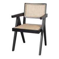 silla de madera  - negro - 86x57x60