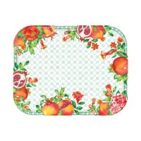 bandeja rectangular de melamina con estampado de granadas 33 x 26 cm