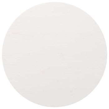 Superficie De Mesa Madera Maciza De Pino Blanco Ø80x2,5 Cm Vidaxl